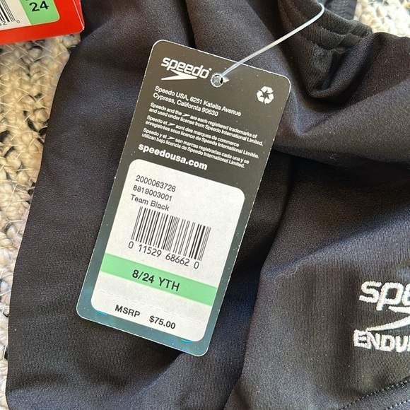 Speedo Kids Swim One Piece - Black size 8-24 - Picture 7 of 8